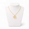 Chai Necklace 2 x 2 cm – Gold Stainless Steel Jewish Pendant | Unisex Gift LSN-6045