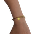 Chai Bracelet – [Golden] Stainless Steel Jewish Double Chain Bracelet | Unisex Gift LSN-6202