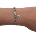 Star of David Bracelet – [Silver] Stainless Steel Jewish Single Chain Bracelet | Unisex Gift LSN-6205
