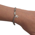 Chai Bracelet – [Silver] Stainless Steel Jewish Single Chain Bracelet | Unisex Gift LSN-6207