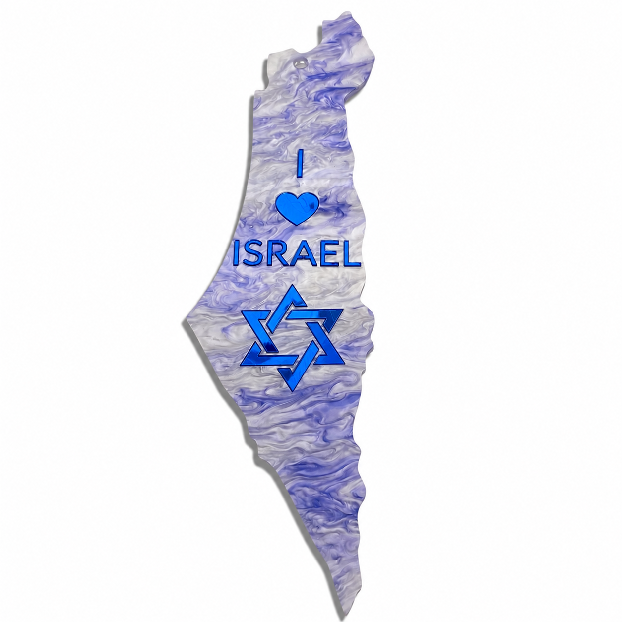 I Love Israel Wall Art – Israel Map Wall Hanger for Jewish & Israeli Home Décor LSN-7002