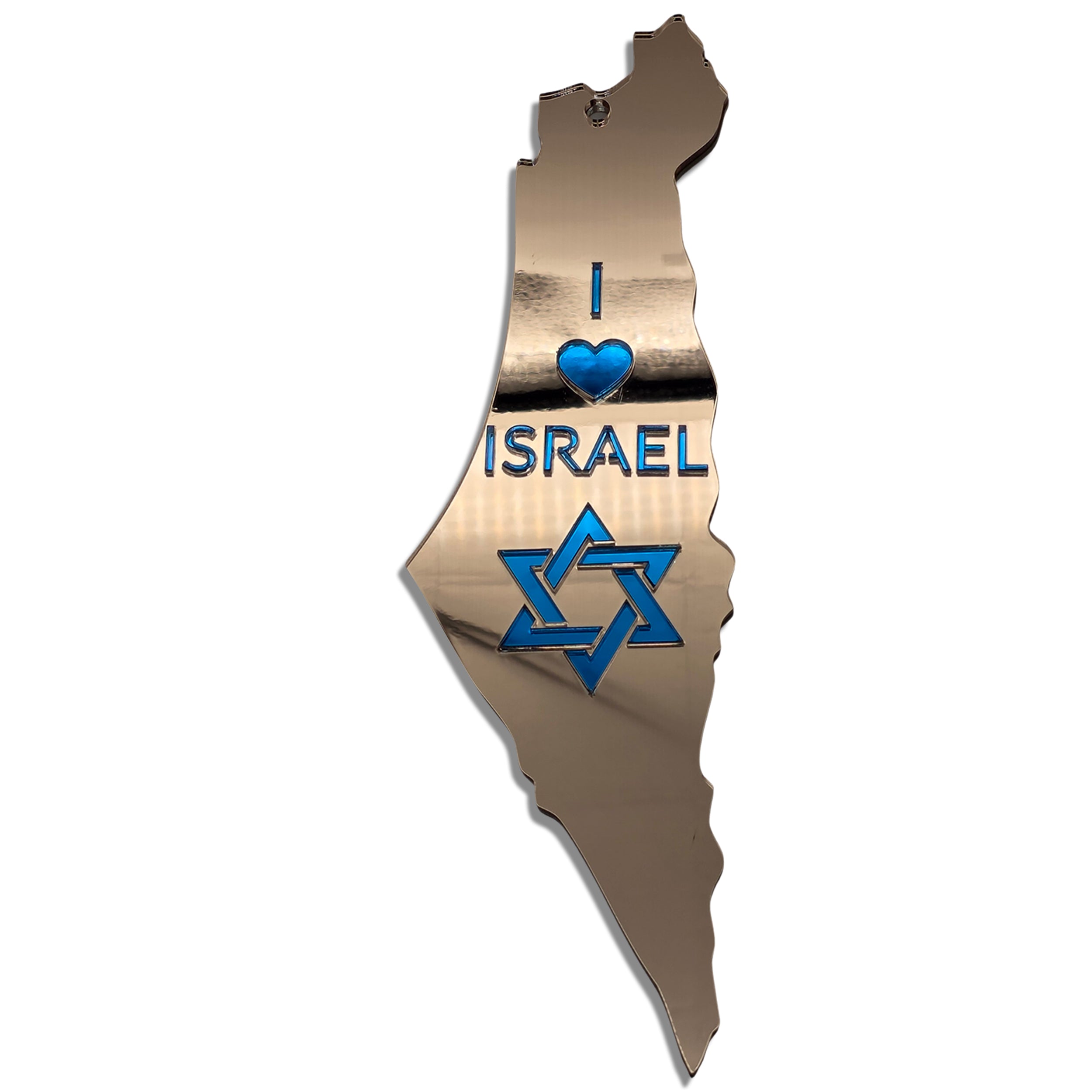 I Love Israel Wall Art – Israel Map Wall Hanger for Jewish & Israeli Home Décor LSN-7005