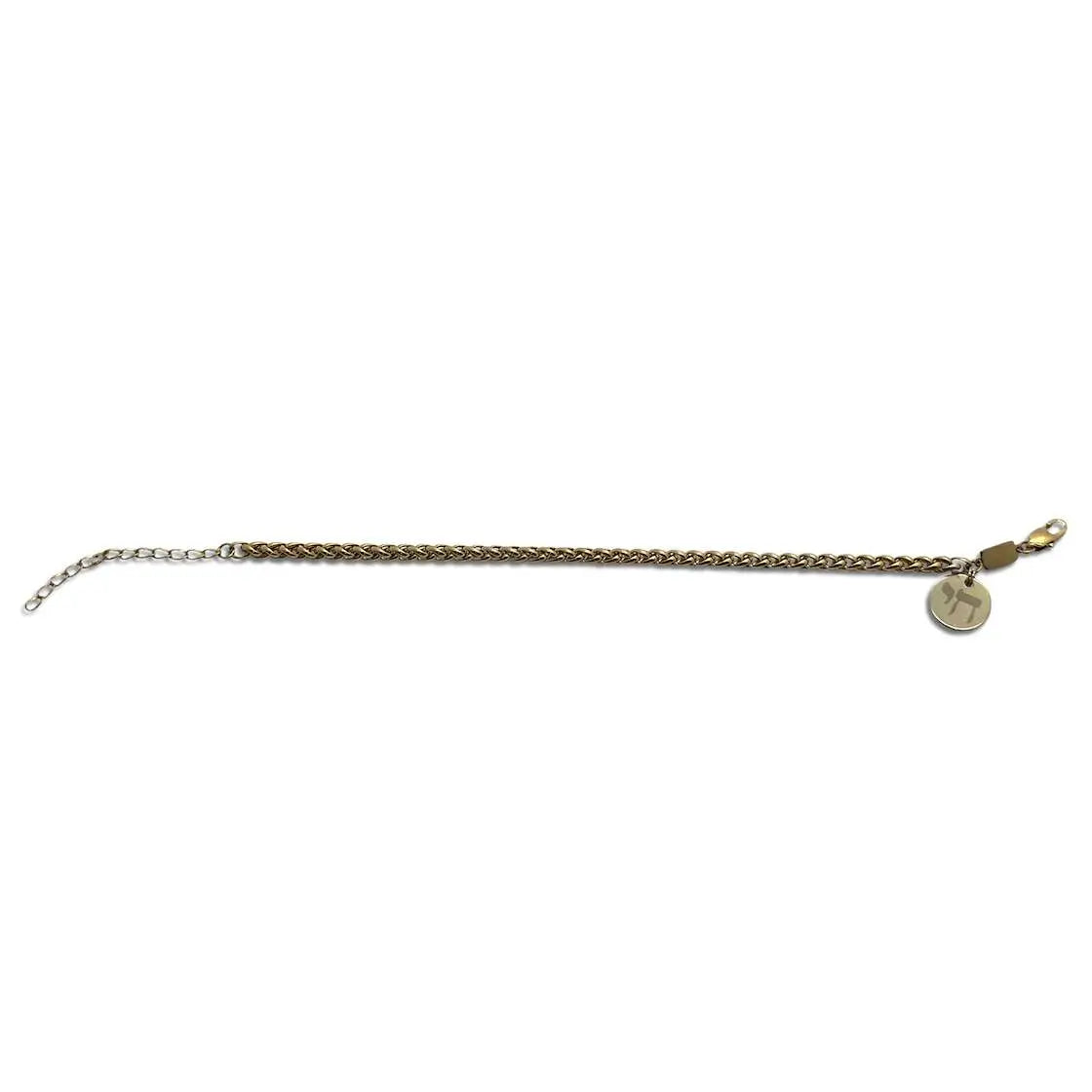 Chai Bracelet – [Silver] Stainless Steel Jewish Single Chain Bracelet | Unisex Gift