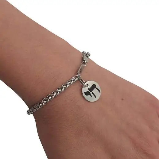 Chai Bracelet – [Silver] Stainless Steel Jewish Single Chain Bracelet | Unisex Gift