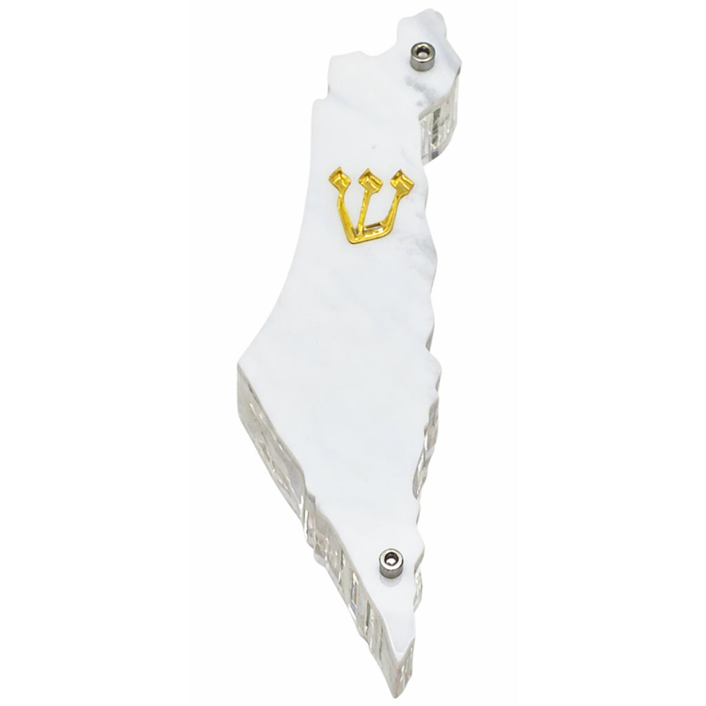 Genesis Map of Israel Mezuzah for Door – Handmade Premium Clear Acrylic Case – Model LSN-30031