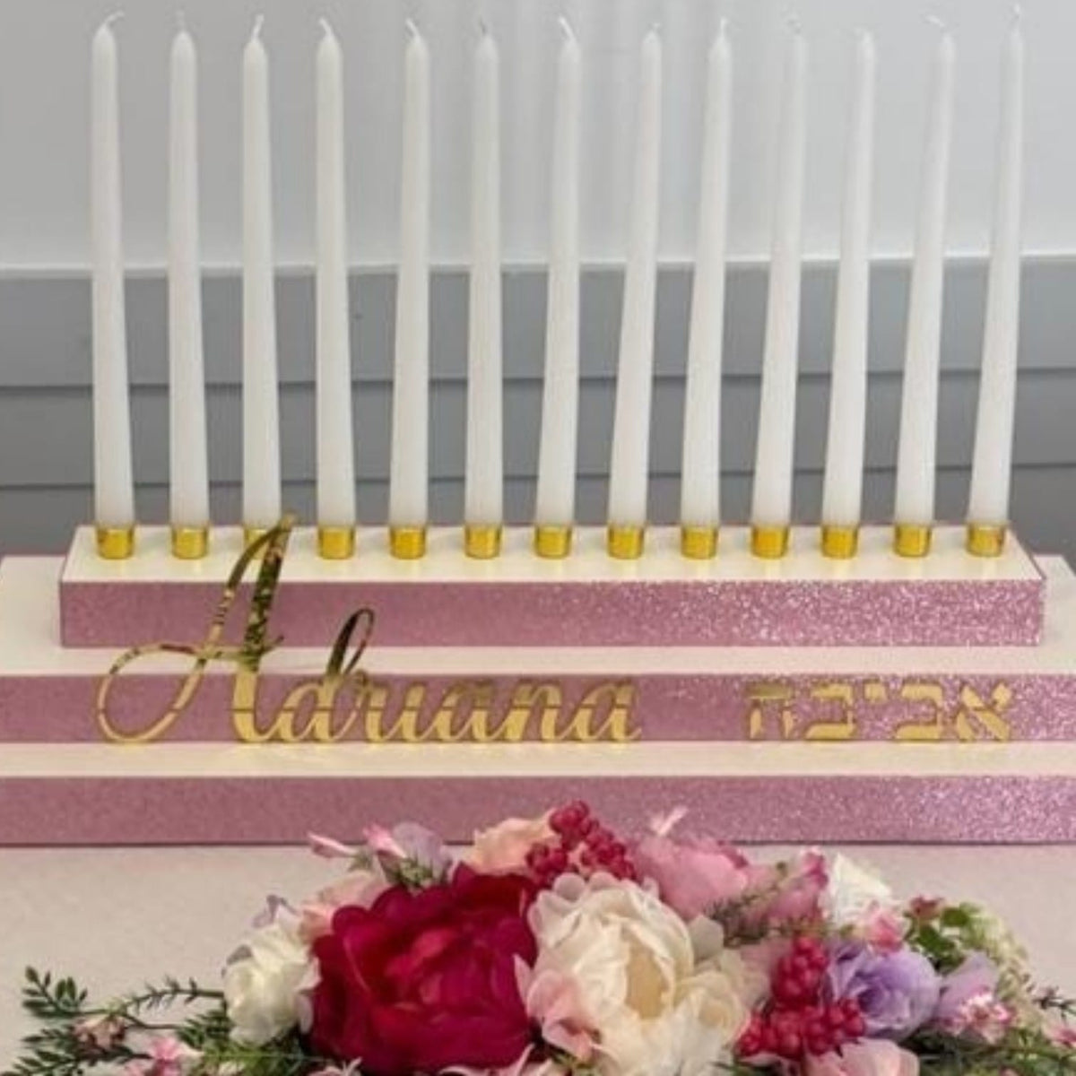 Personalized Mirror Acrylic Name - Custom Hebrew or English Cursive Name for Events, Backdrops & Displays