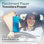 Hanging Car Mezuzah with Traveler's Prayer Scroll – Rearview Mirror Jewish Protection Gift (Golden Mirror, LSN-1107)