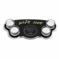 Personalized 4-Candle Shabbat Tray with Blessing – Black & Gold Acrylic Candle Holder for Jewish Homes LSN-4026