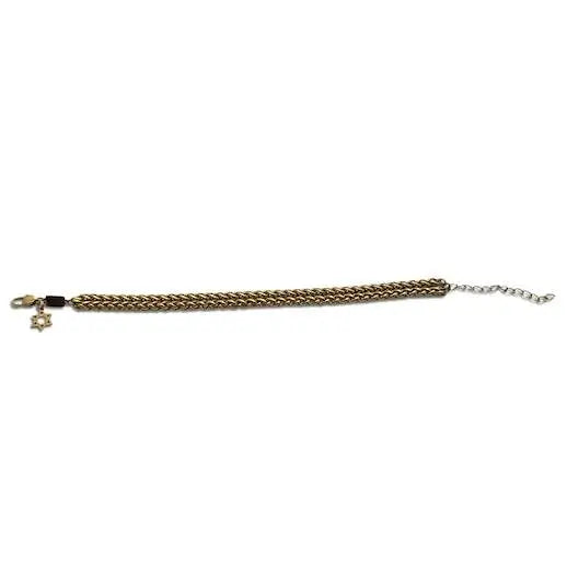 Star of David Bracelet – [Golden] Stainless Steel Jewish Double Chain Bracelet | Unisex Gift