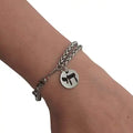 Chai Bracelet – [Silver] Stainless Steel Jewish Double Chain Bracelet | Unisex Gift