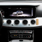 Modern Car Mezuzah for Dashboard with Engraved Traveler's Prayer – Jewish Auto Blessing & Protection (Golden Mirror, LSN-1102)