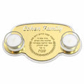 Personalized 2-Candle Shabbat Tray with Blessing – Gold Mirror Acrylic Candle Holder LSN-4025