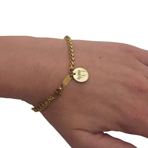 Chai Bracelet – [Golden] Stainless Steel Jewish Single Chain Bracelet | Unisex Gift