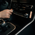 Modern Car Mezuzah for Dashboard with Engraved Traveler's Prayer – Jewish Auto Blessing & Protection (Rose Gold Mirror, LSN-1105)