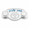 Personalized 2-Candle Shabbat Tray with Blessing – Silver Mirror Acrylic Candle Holder LSN-4027