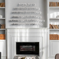 Architectural Hebrew Jewish Home Blessing Wall Art – Handmade Silver Mirror Acrylic (80×50 cm)