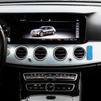 Modern Car Mezuzah for Dashboard with Engraved Traveler's Prayer – Jewish Auto Blessing & Protection (Sky Blue Mirror, LSN-1103)